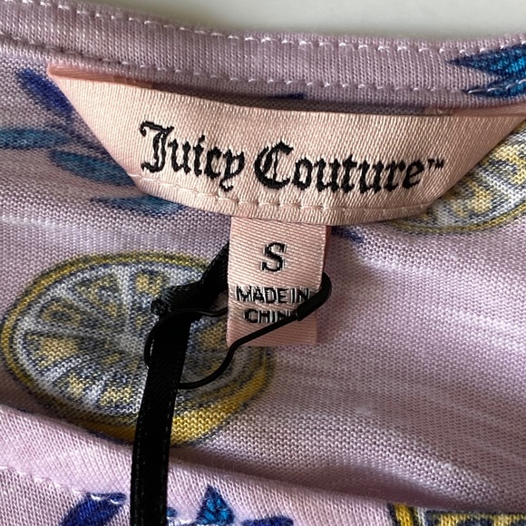 JUICY COUTURE Top Lemons Cold-Shoulder Lavender Size S XL - Picture 9 of 11